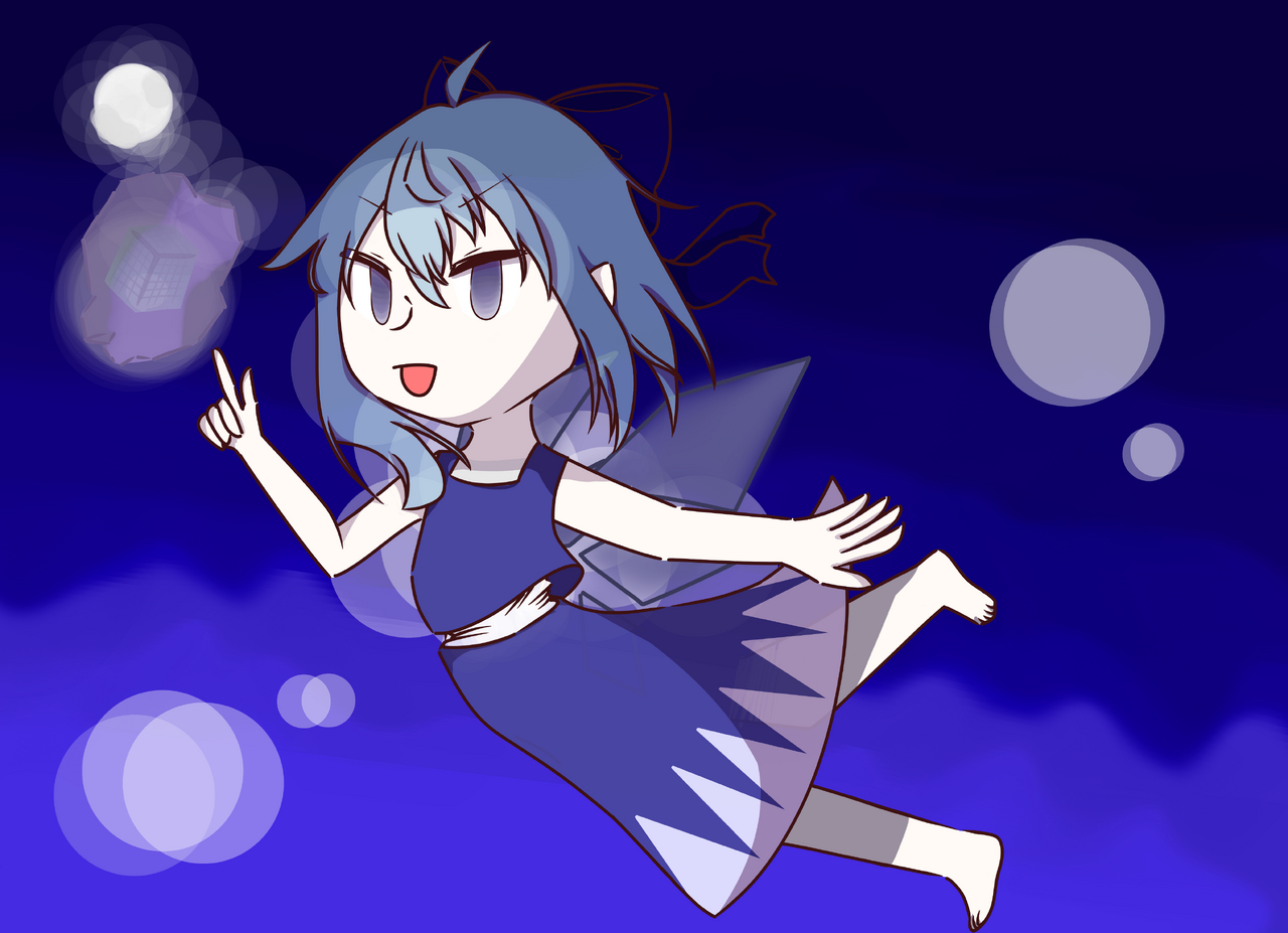 よっしゃ寺子屋終ったし霧の湖通って帰るか～!!! Illust of KOMEME medibangpaint fairy チルノ Touhou_Project 本気絵 東方ロストワード LEVEL1ありがとう！！ 霧の湖