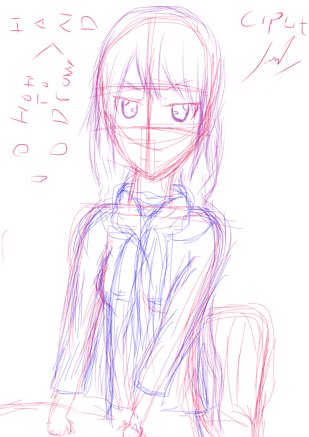 first time i Draw with Medibang ^^ and help me for draw a hand hehe