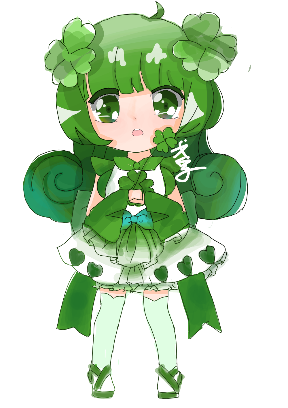 四叶草拟人🍀 花未落- Illustrations ART street