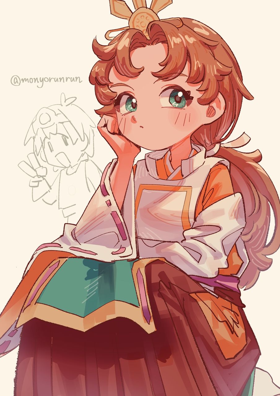 Illust of モにょルン fanfic girl fanart illustration digital kawaii practice Artwork DragonQuest