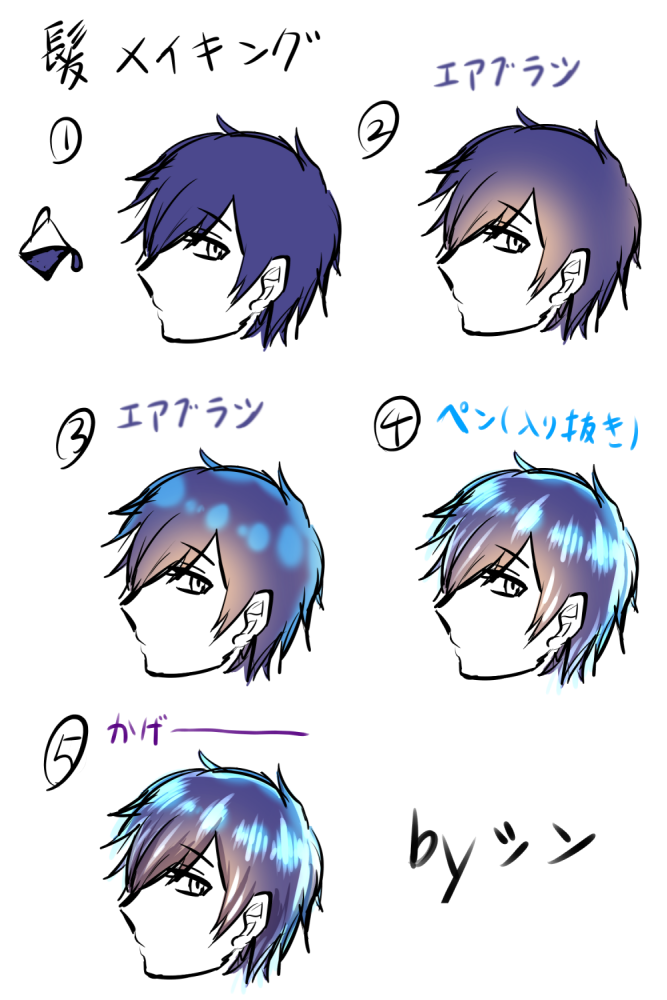 秒で終わる それっぽく見せる簡単髪の毛メイキング 流石に秒で終わるは言い過ぎ シン Illustrations Art Street