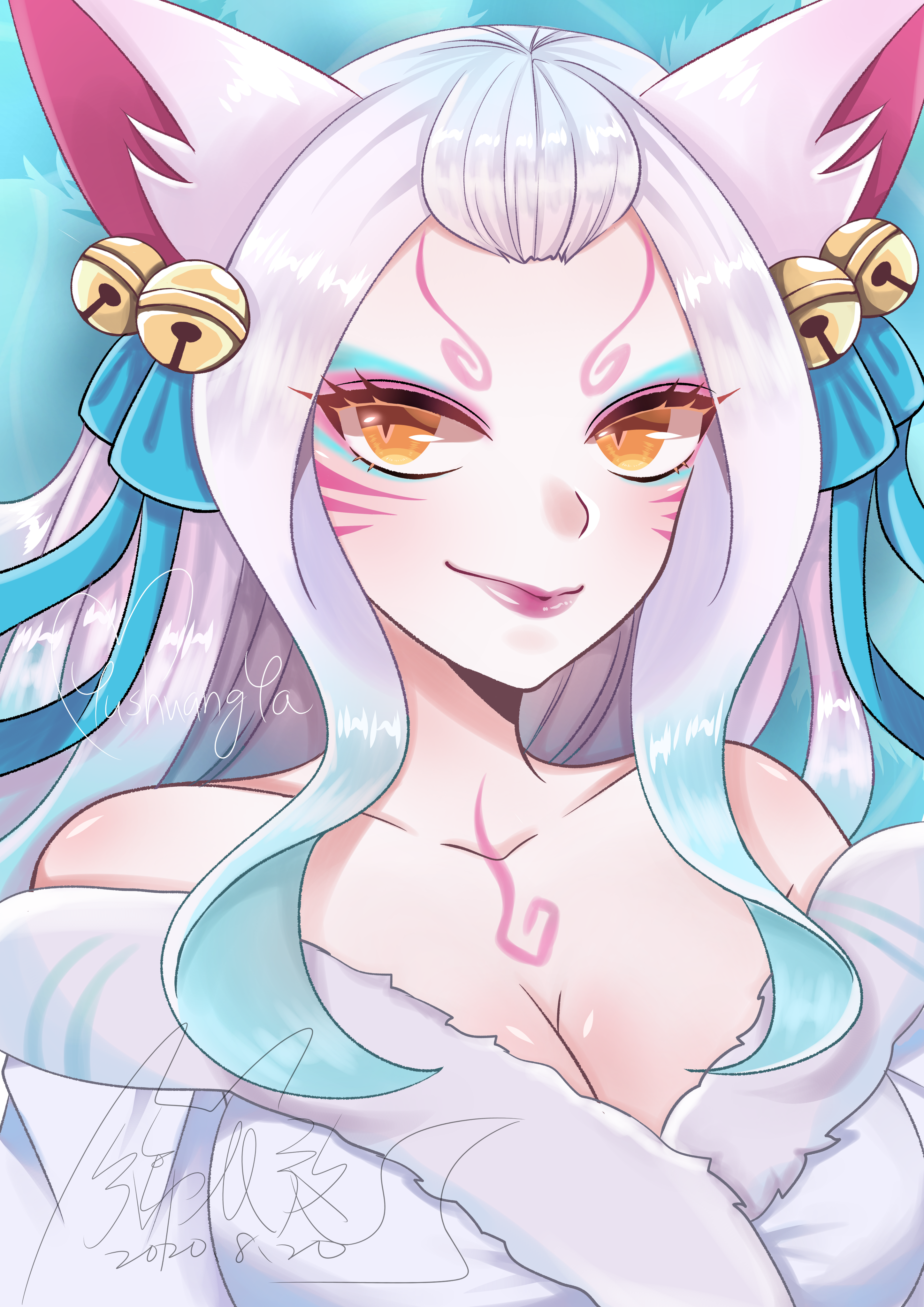 二創 靈花祭妖狐阿璃御雙夜 Illustrations Art Street