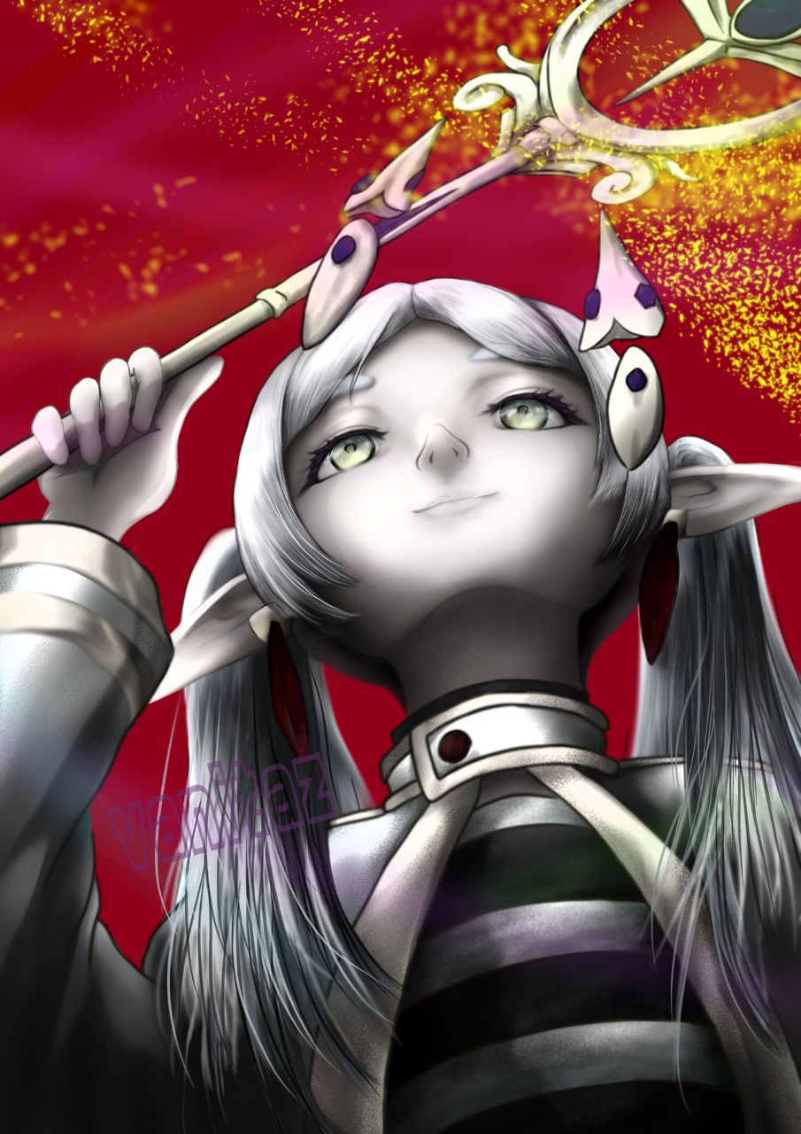 うん、いい杖拾った！？ Illust of ｳﾞｧﾆﾀｽﾞ-Vanitaz フリーレン アオリフリーレン モニカエバレット アートフリーレン