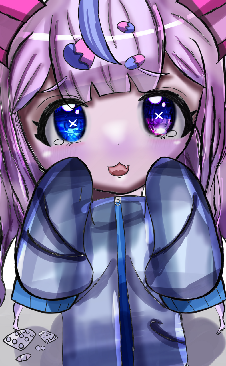 病んでないもん🩹💕︎︎ Illust of かめさん🐢 girl fanart illustration pink cute digital oc color kawaii cutegirl