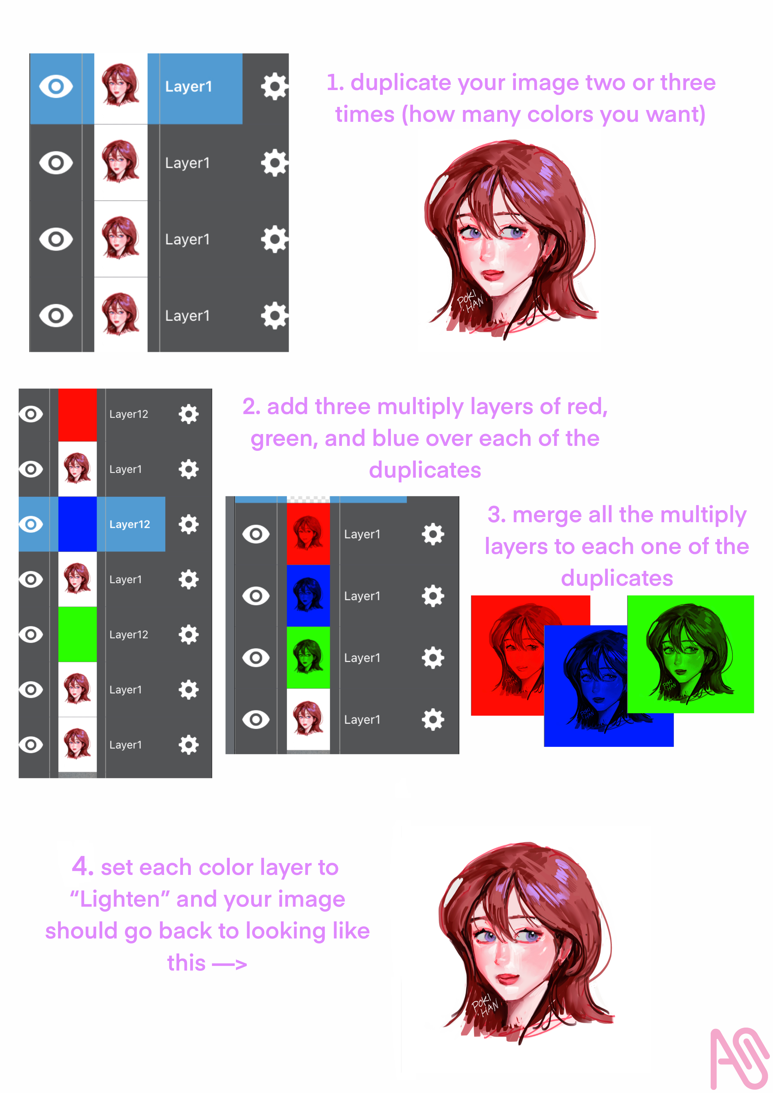 TUTORIAL adding retro anime effects in Medibang! poki.han