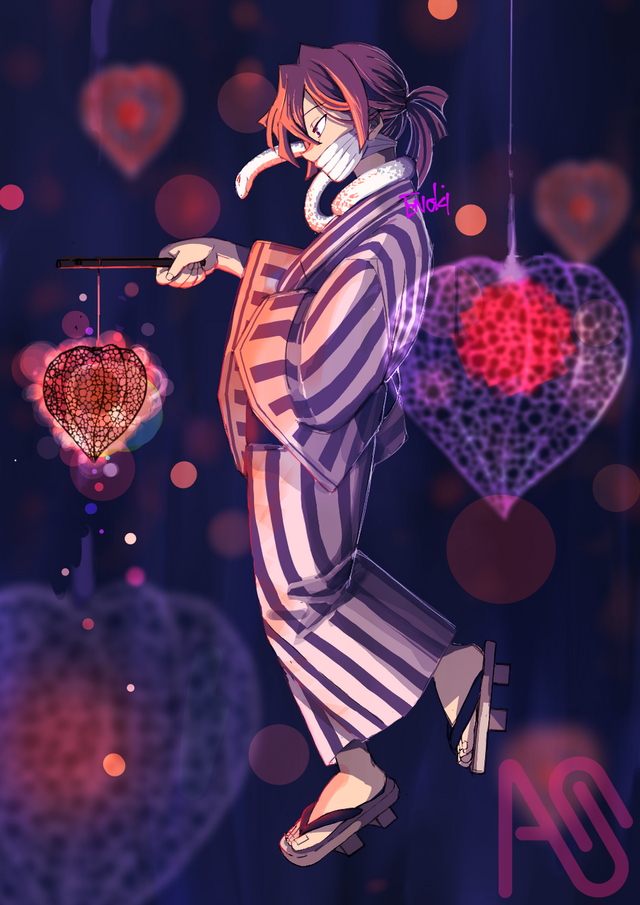 鬼灯灯籠 Illust of エノキ fanfic fanart illustration male long‐haired_man snake KimetsunoYaiba IguroObanai