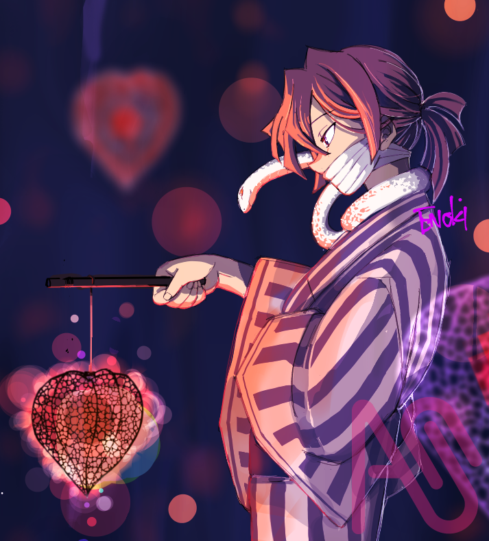 鬼灯灯籠 Illust of エノキ fanfic fanart illustration male long‐haired_man snake KimetsunoYaiba IguroObanai