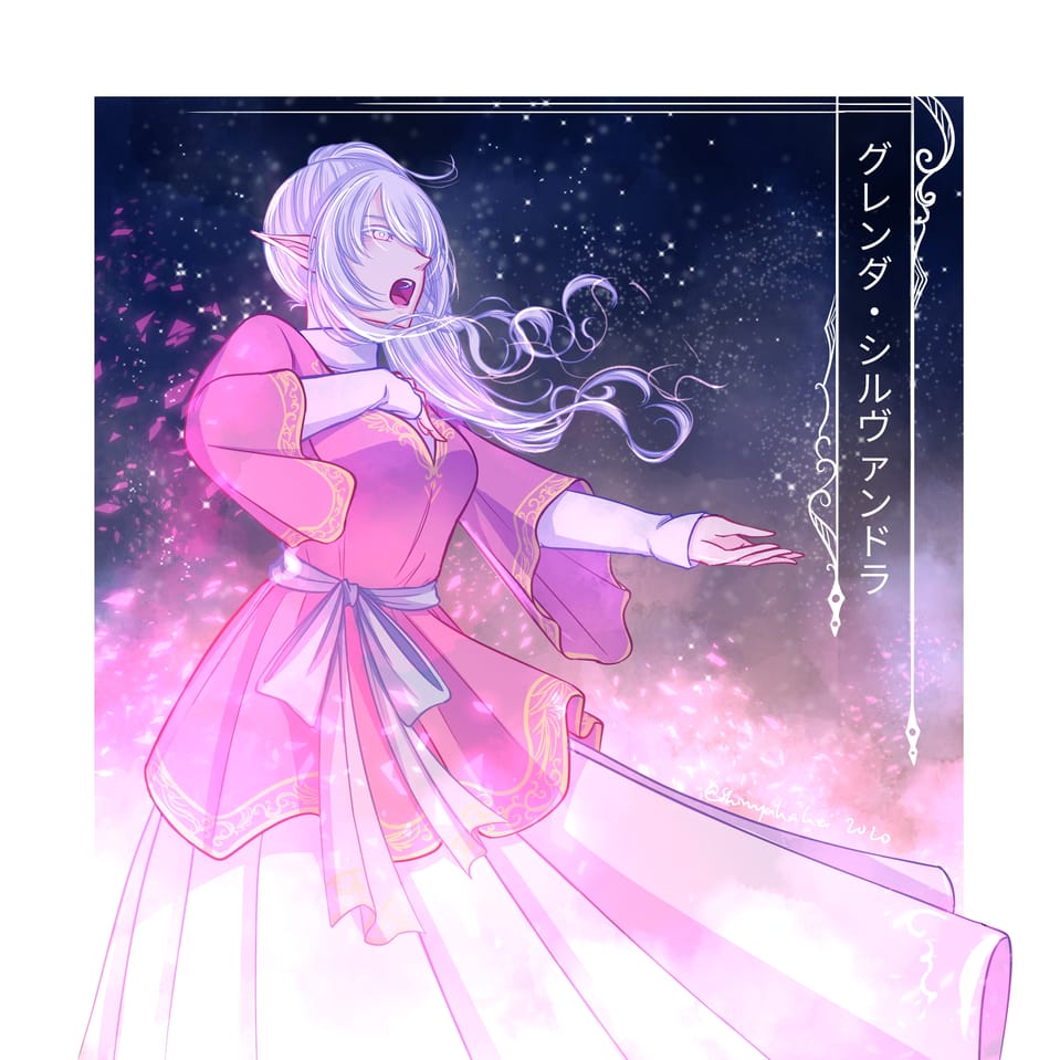 Glenda the Songstress of Forgiveness Illust of Shinya Kakei elf oc light songstress