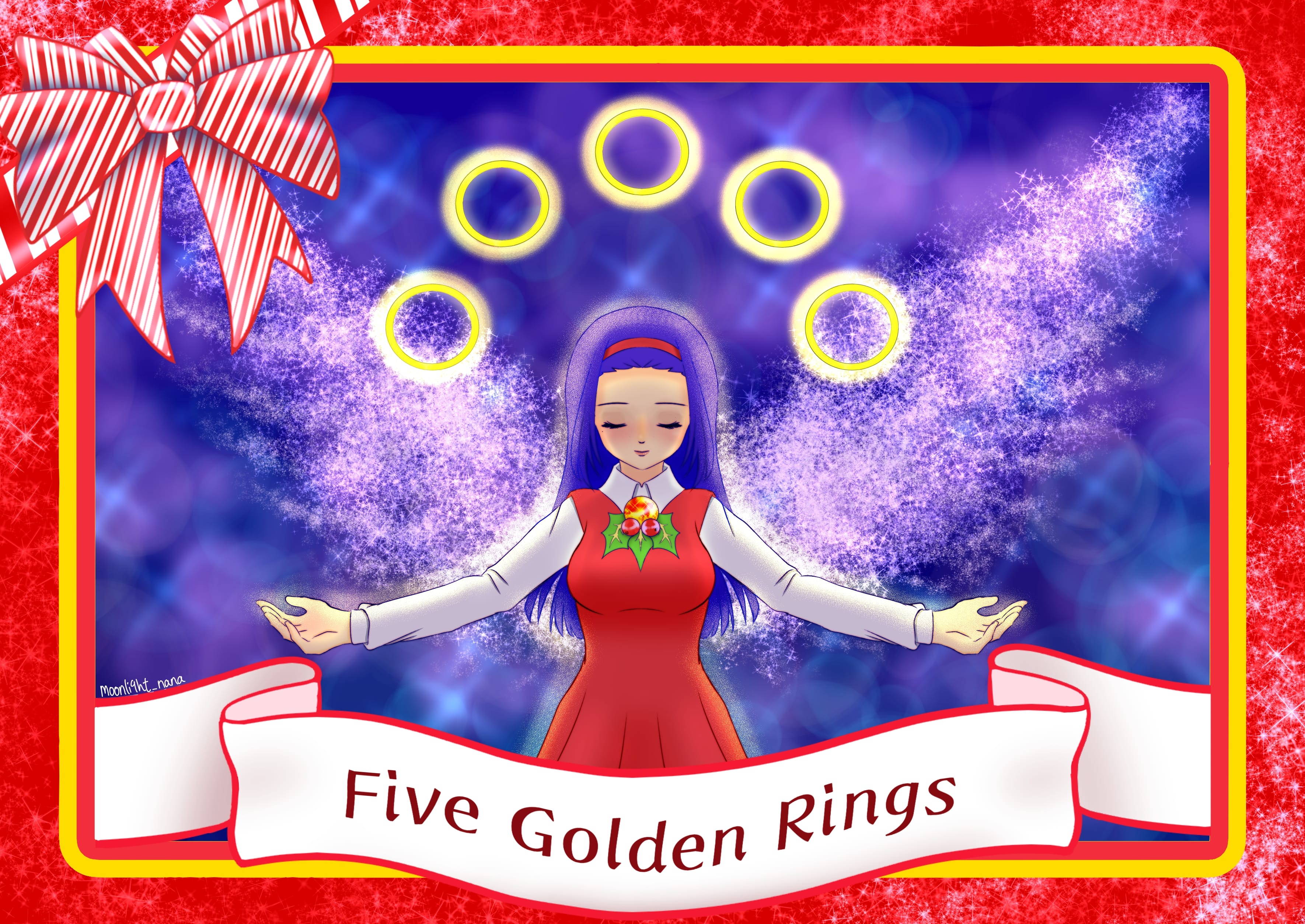 Five Golden Rings Moonli9ht_nana Illustrations ART street