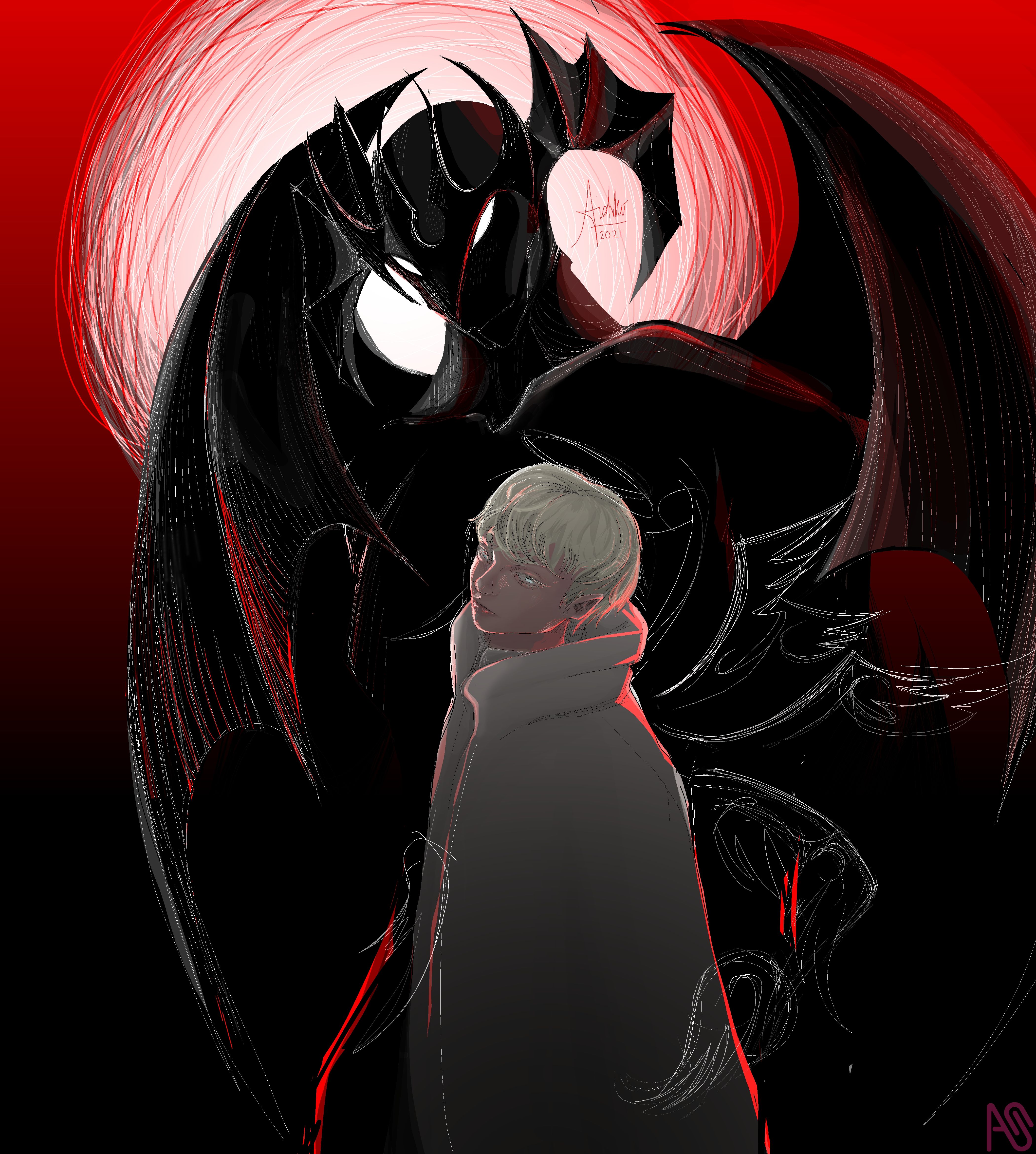Devilman Crybaby Pumpking Ghost Art - イラスト ART street