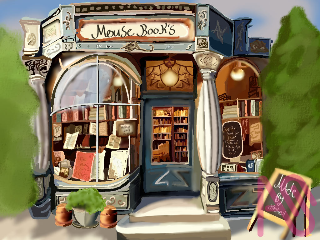 Drew another building  Illust of Kaybug.H fanart art digital kawaii Buildings Clay bookstore