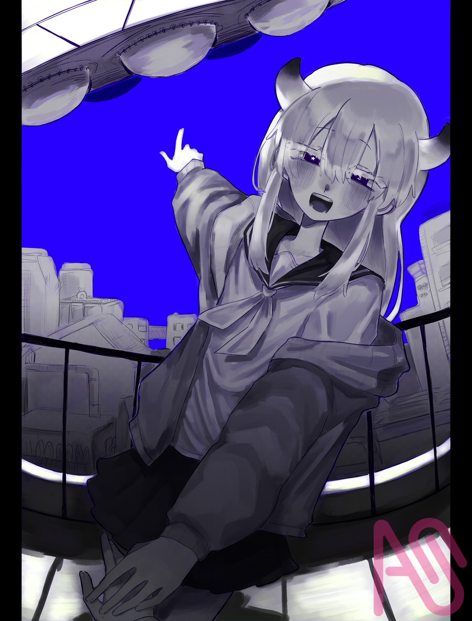 いこうね！！(*  •`ω<)b Illust of ayaao girl fanart medibangpaint いよわ 異星にいこうね
