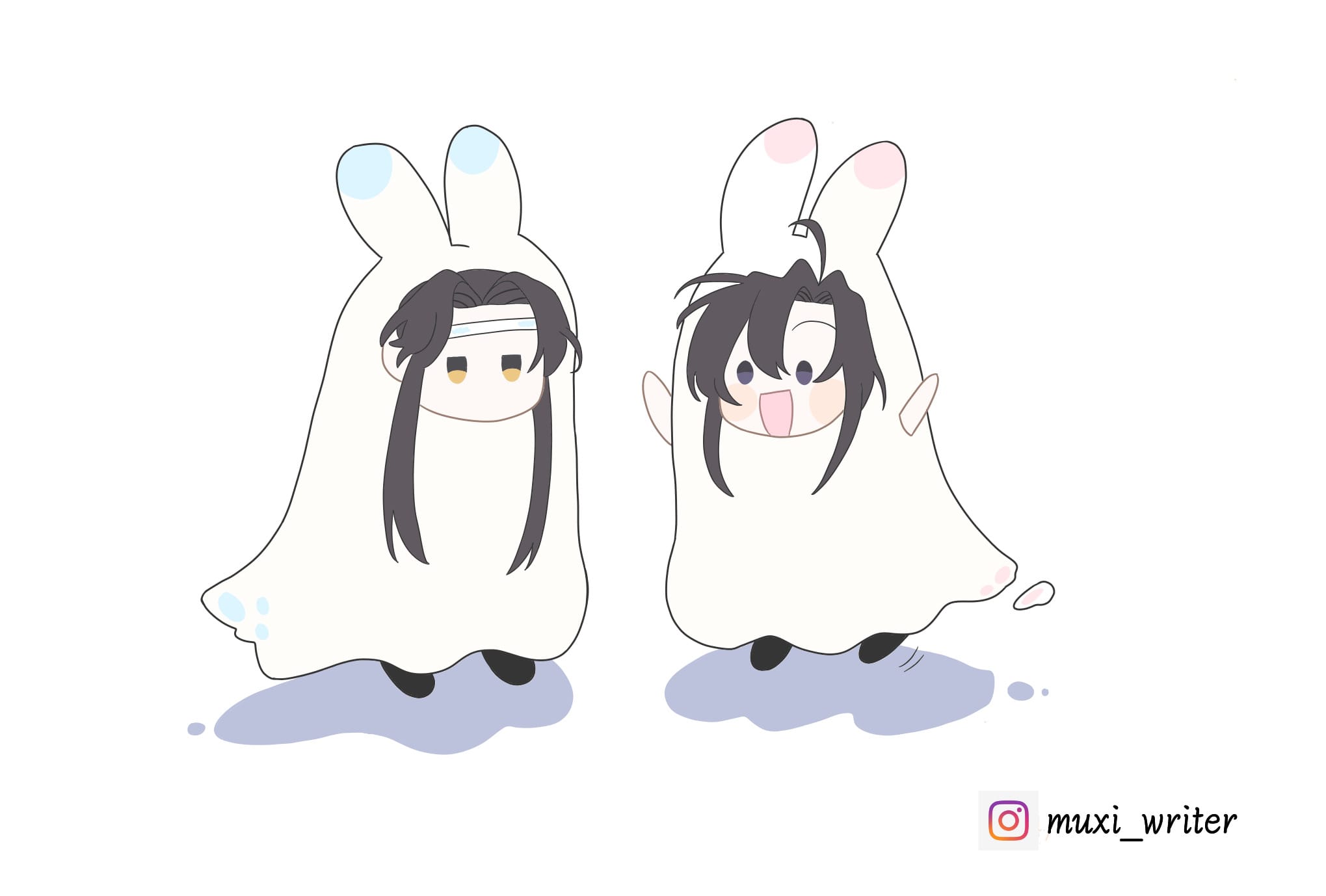 魔道祖師　忘羨結婚記念　兔仔先生 複製原画 魔道祖師忘羨結婚記念兔仔先生 複製原画