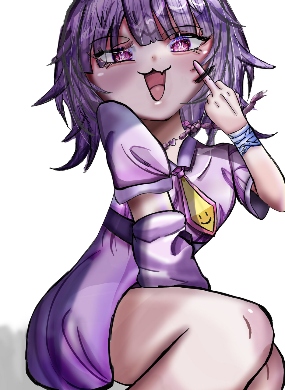 ばーか😜👈 Illust of かめさん🐢 girl illustration art anime cute digital oc color kawaii オリキャライラスト