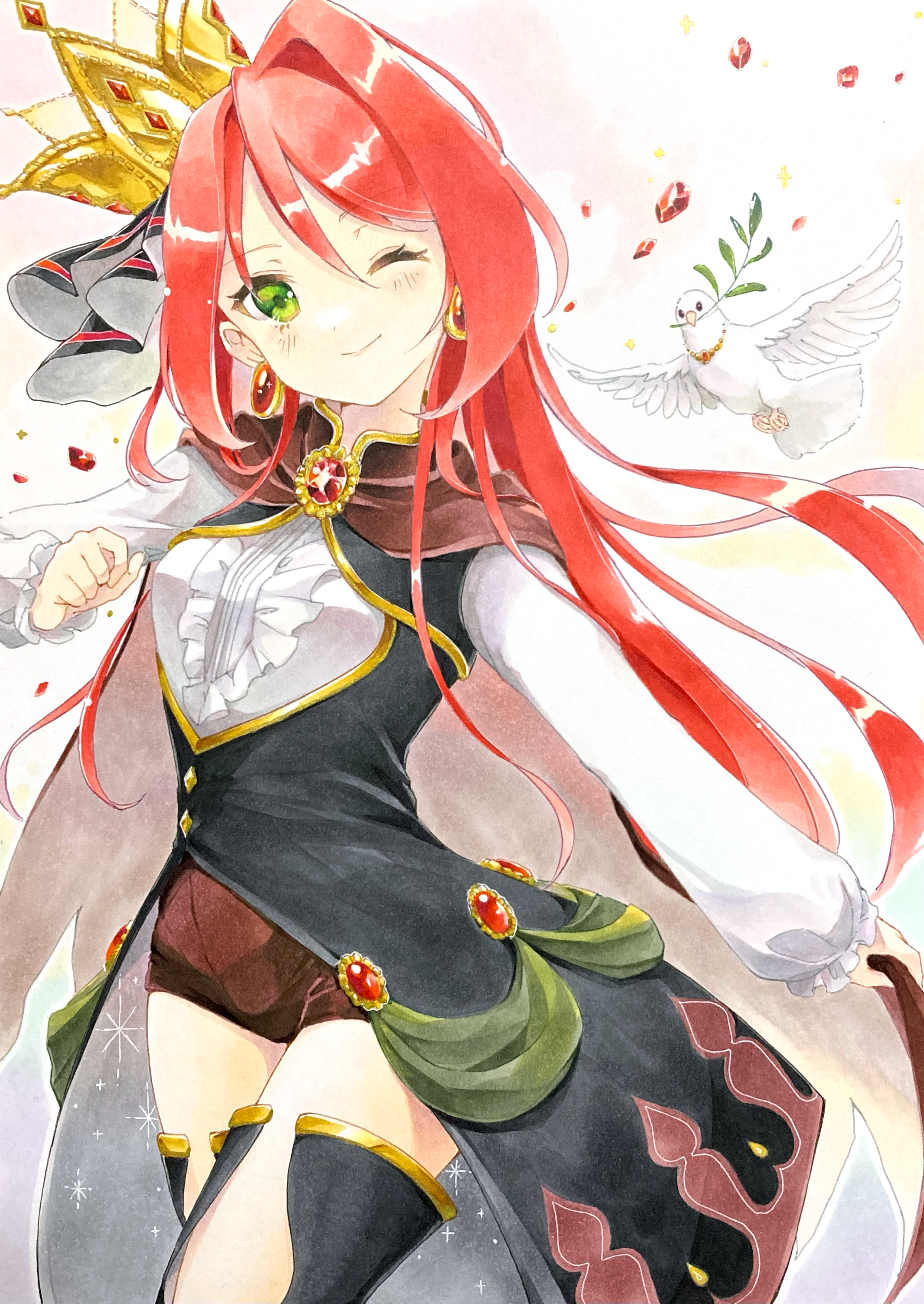 ご依頼絵 1月誕生石擬人化 㐂絲 きいと Illustrations Art Street