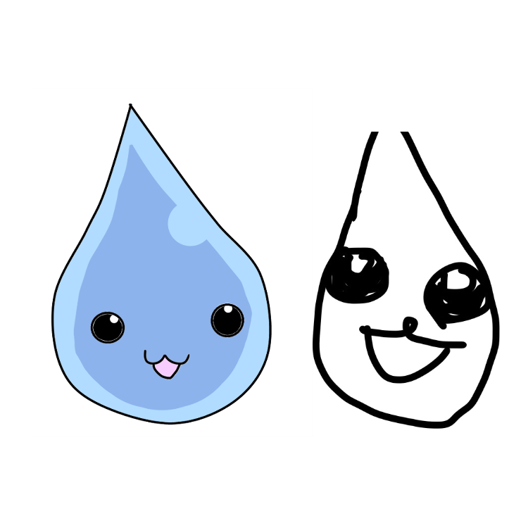 しずくちゃん比較 さしみくん イラスト Art Street アートストリート