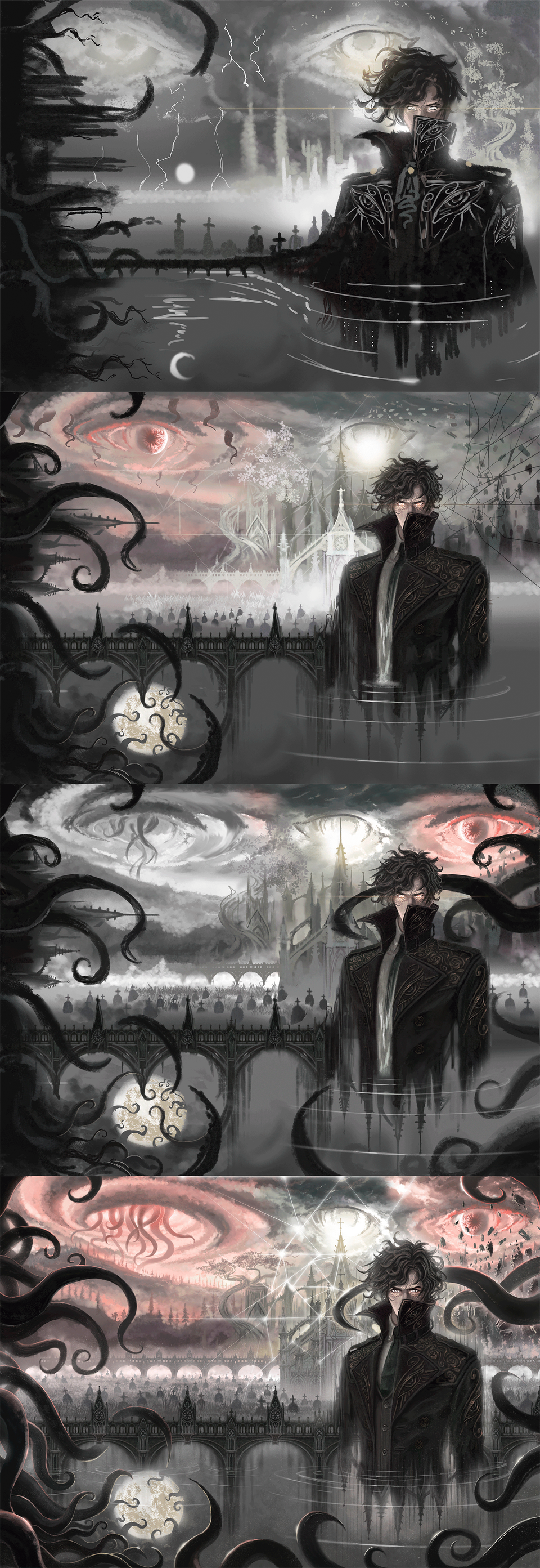  Shades of Perception Illust of CREADFECTUS digital boy commission wallpaper cover coverart bookcover characterdesign digitalillustration graphicdesign