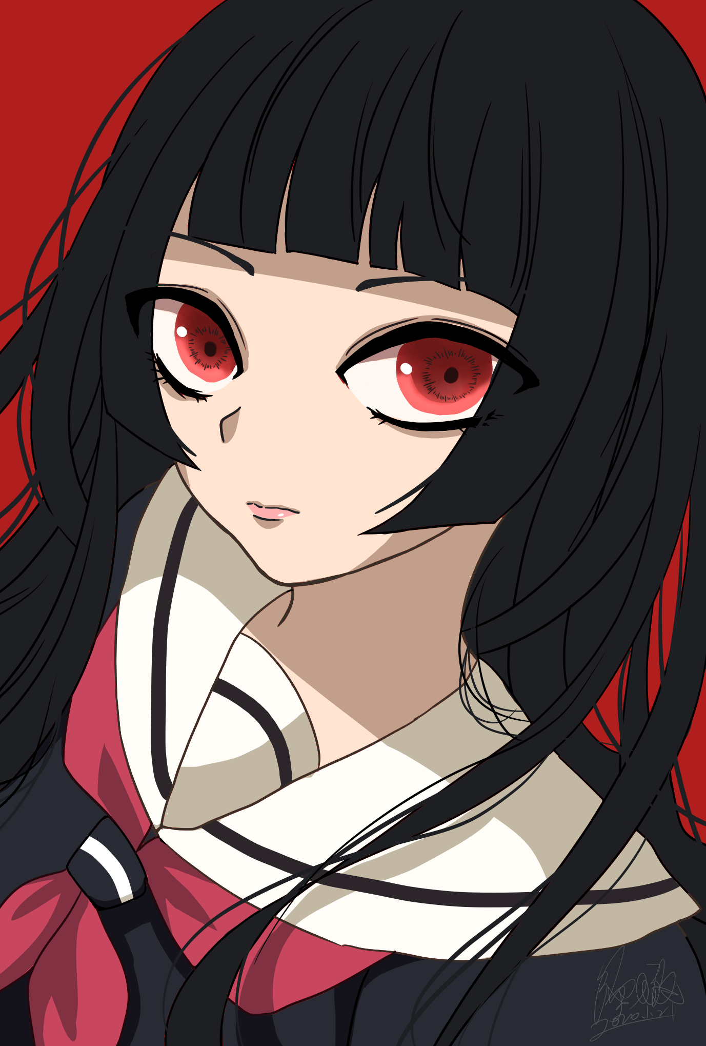 新品】イラスト 色紙 地獄少女 閻魔あい【集合柄B】☆ 閻魔あい 色紙2