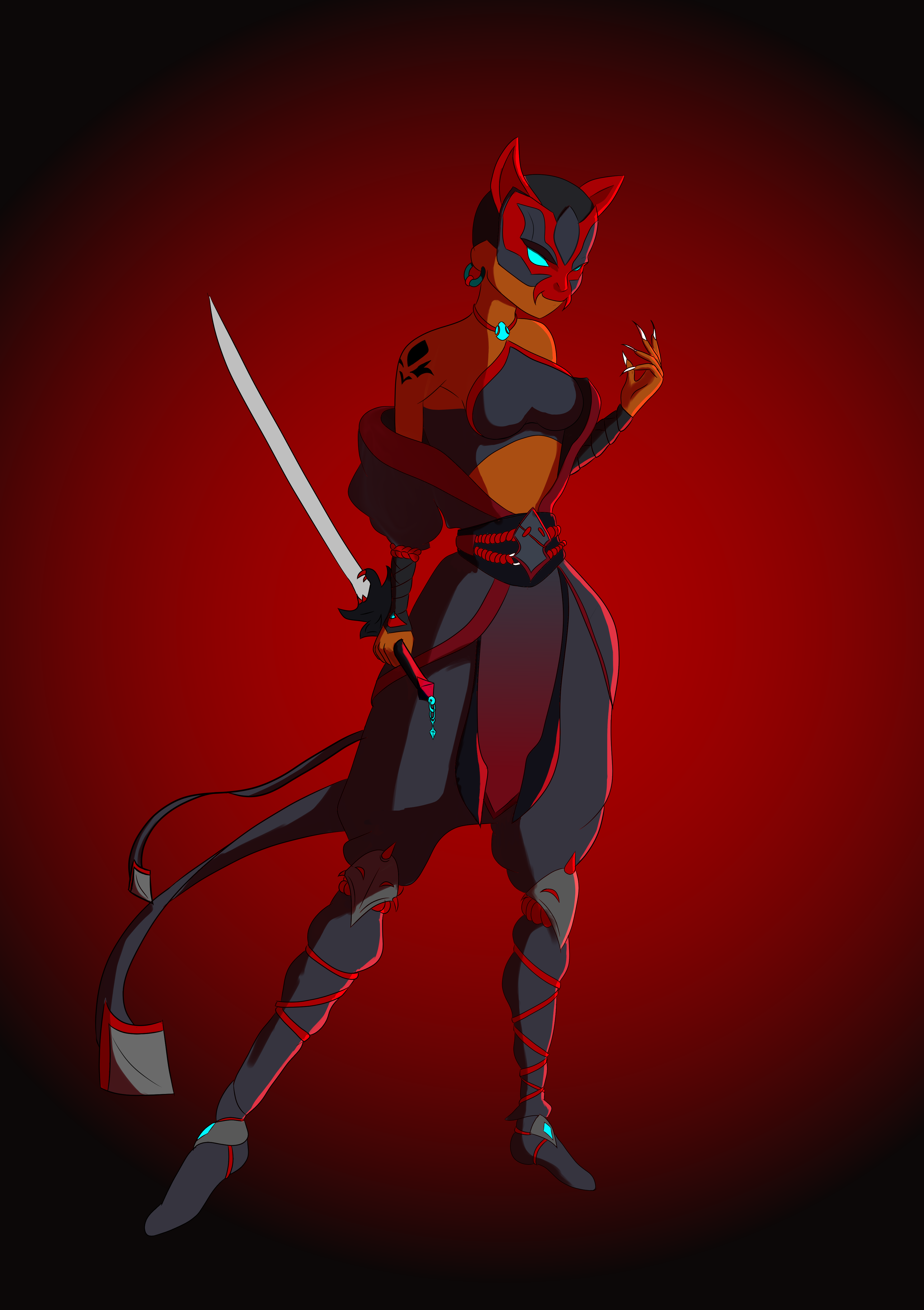 Kitsune Kunoichi Rantz Illustrations ART street