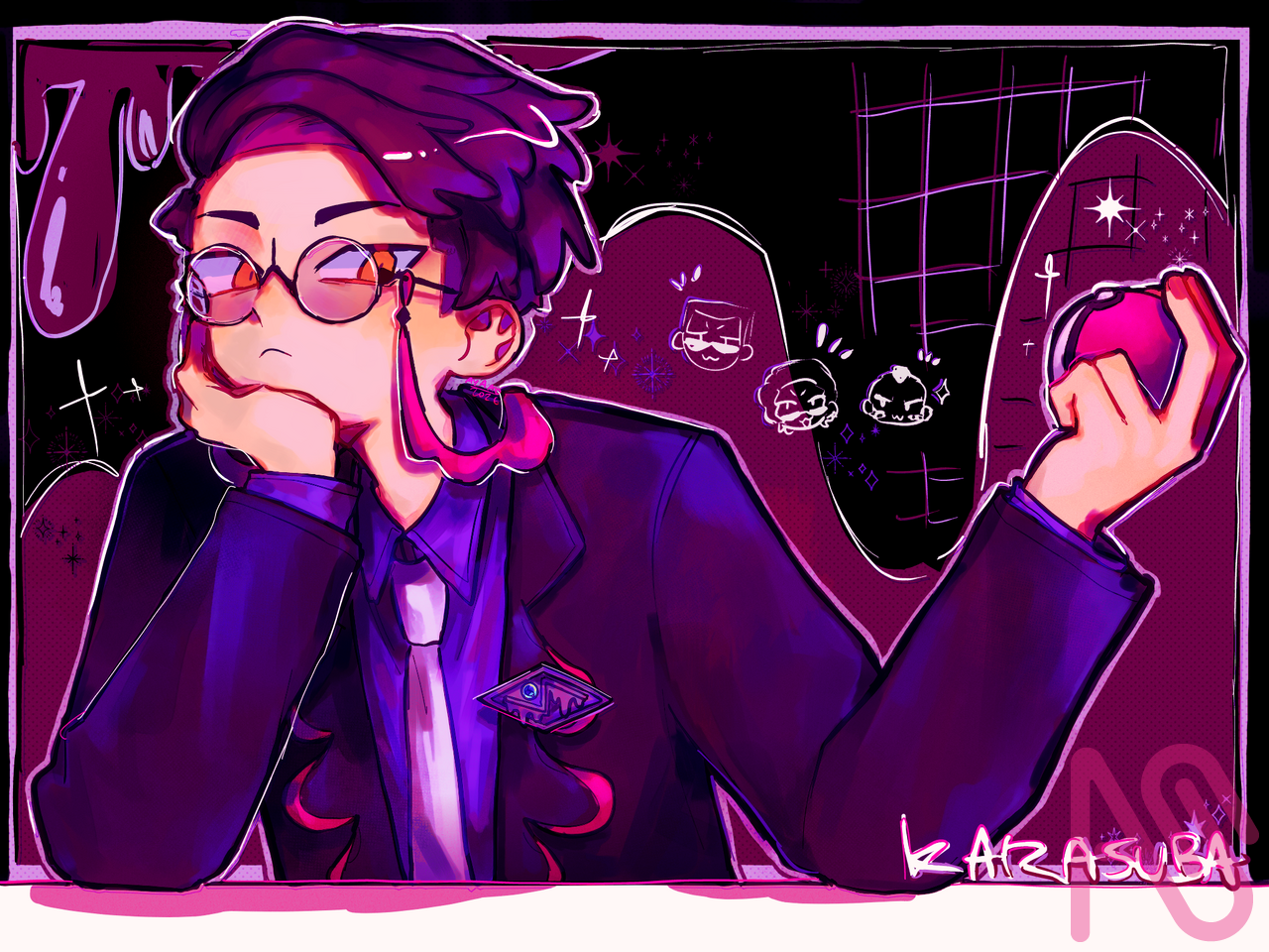 corbeauu Illust of ayaao fanart game medibangpaint boy pokemon カラスバ ポケモンZA