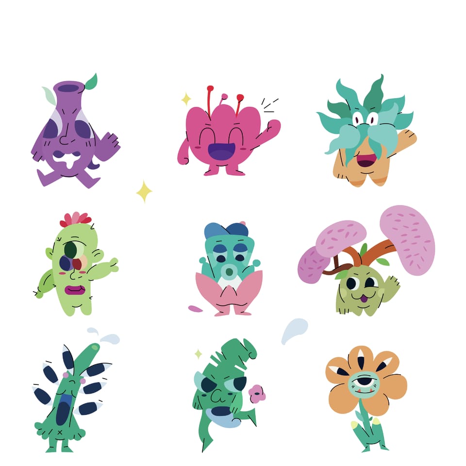 植物小怪物 新页 イラスト Art Street アートストリート