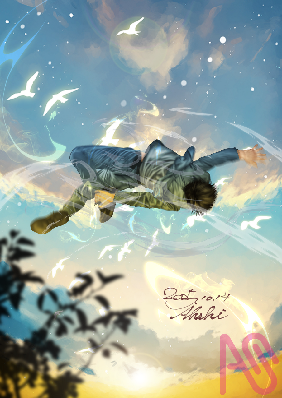 偉大な大地 Illust of あっしぃ 一次創作 リメイク CLIPSTUDIOPAINT male リアル 幻想的 suit アクロバット 描き込み