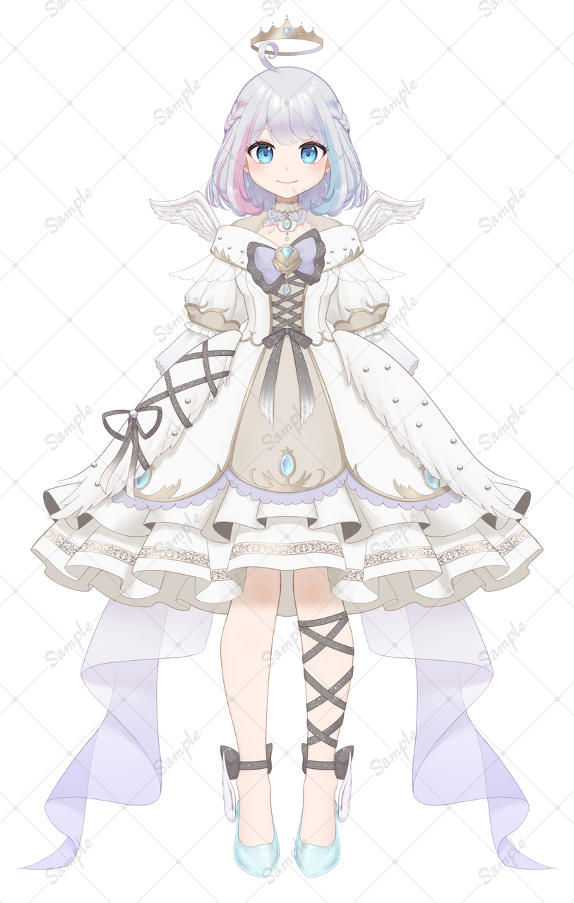 👑新衣装つくりました Illust of 夢羽　結 angel girl original oc kawaii design 透明感 white_hair virtual_YouTuber ゆめうゆい