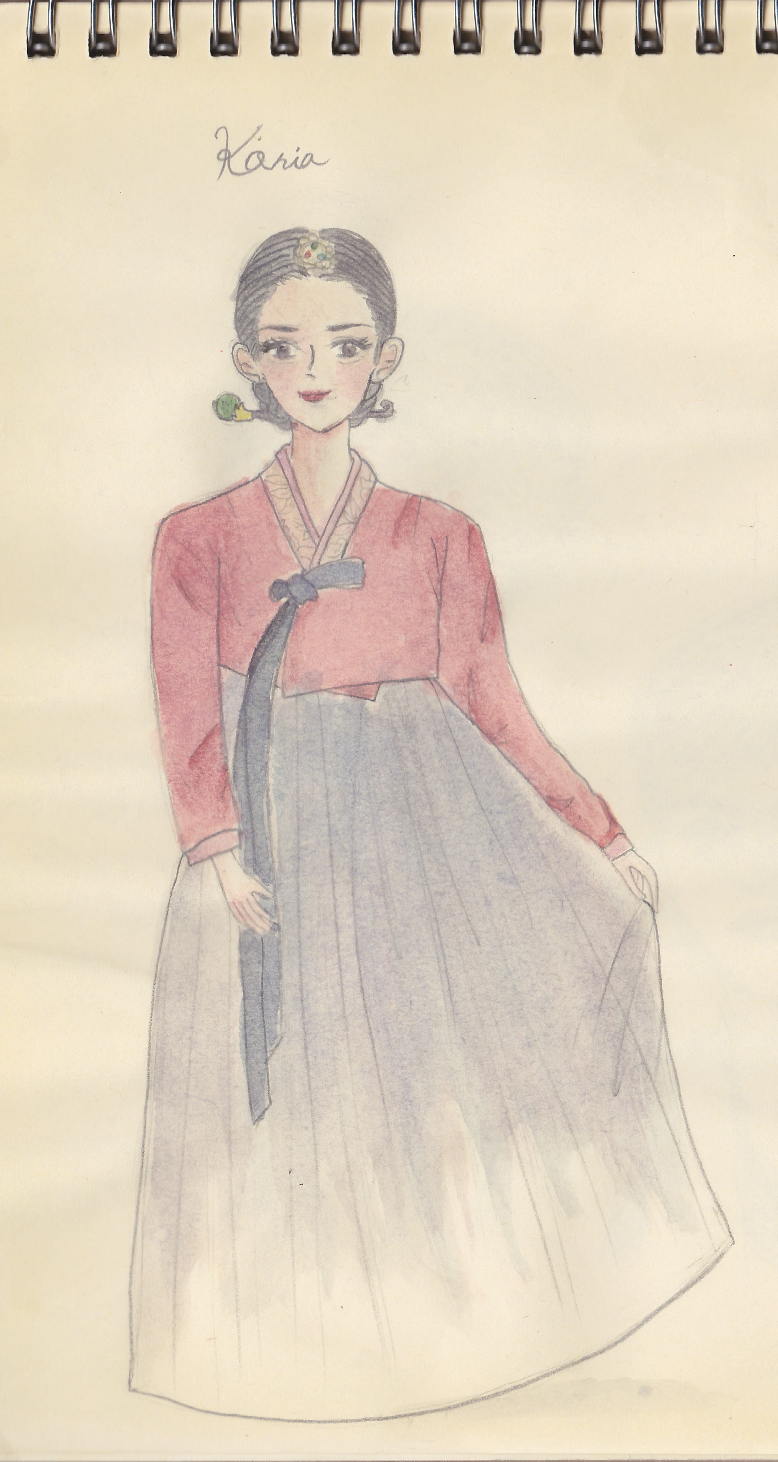 韓服を着た女性 しんめ イラスト Art Street アートストリート