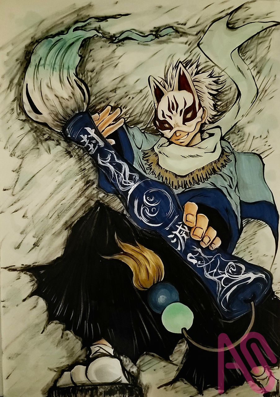 和風格ゲーキャラNo.1　縁 Illust of あやとん Japanese_style Copic アナログ絵 original boy analog イラスト好きな人と繋がりたい コピックイラスト AnalogDrawing 和風格ゲーキャラ