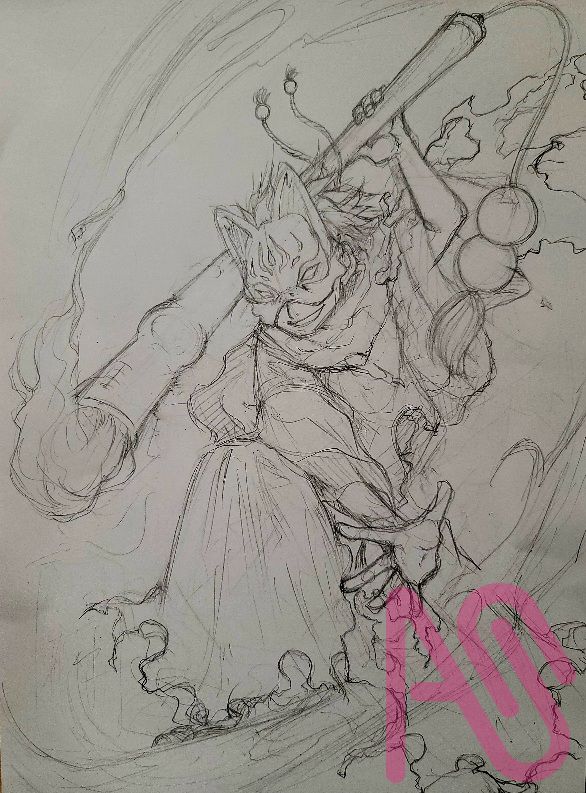 和風格ゲーキャラNo.1　縁 Illust of あやとん Japanese_style Copic アナログ絵 original boy analog イラスト好きな人と繋がりたい コピックイラスト AnalogDrawing 和風格ゲーキャラ