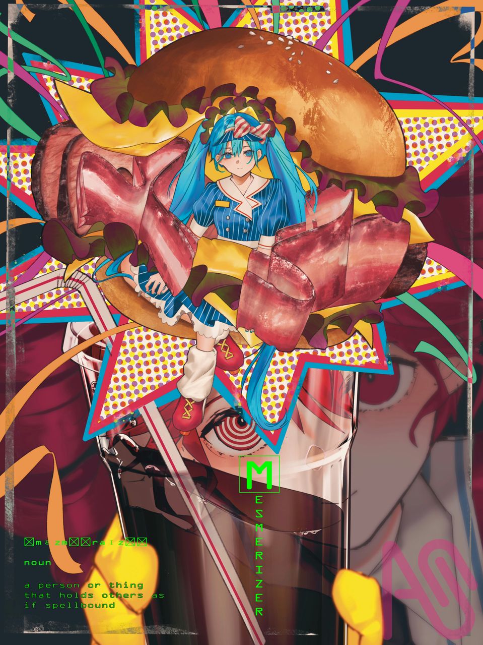 M for メズマライザー Illust of 靛雪律 girl hatsunemiku illustration anime cute 重音テト illustrations mesmerizer
