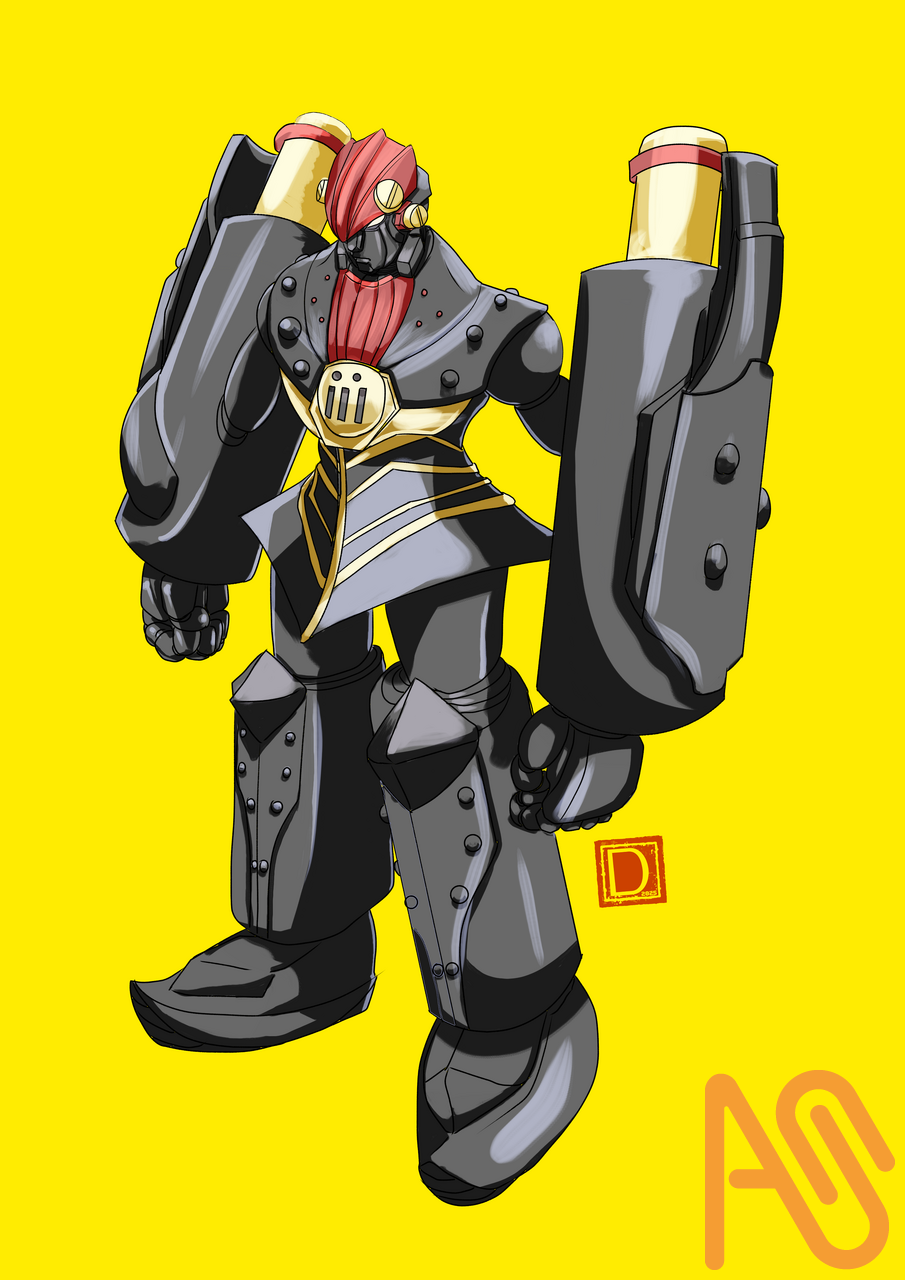 BIG O Illust of Adhi Trahono digital mecha superrobot Bigo