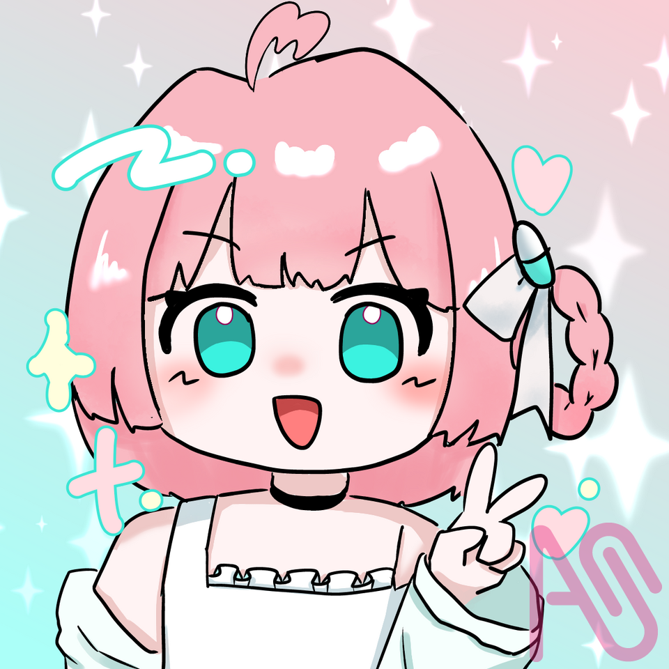 くすりちゃ！遅れてごめん！アイコン作ったよー！！ Illust of 🍫輝餅 ちょこ🎀＠代選~１/３１まで✨ ゆるい girl メディバンペイント kawaii よその子 おくすり飲もう