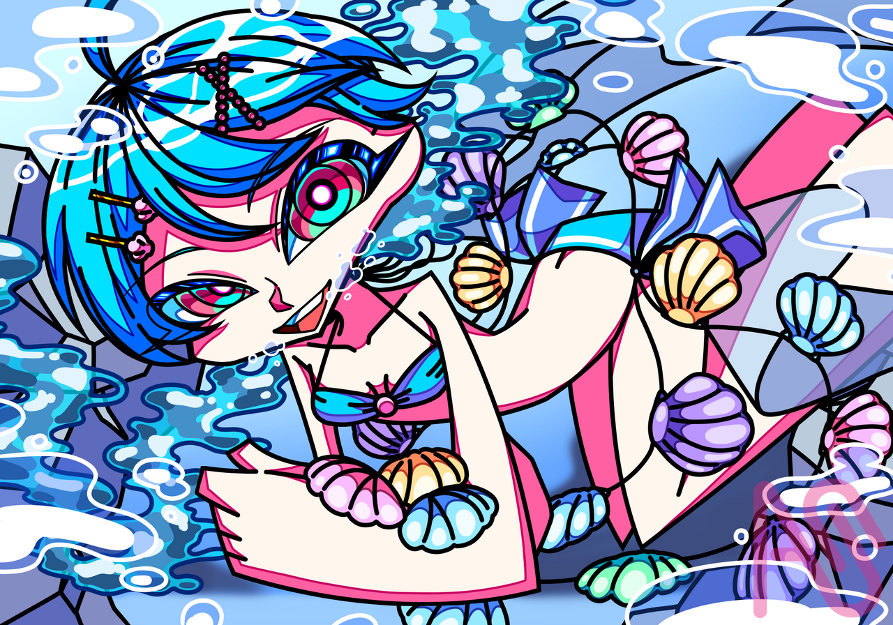 貝拾い Illust of 油揚げ HUIONIllustrationContest2025 girl illustration original oc cartoon