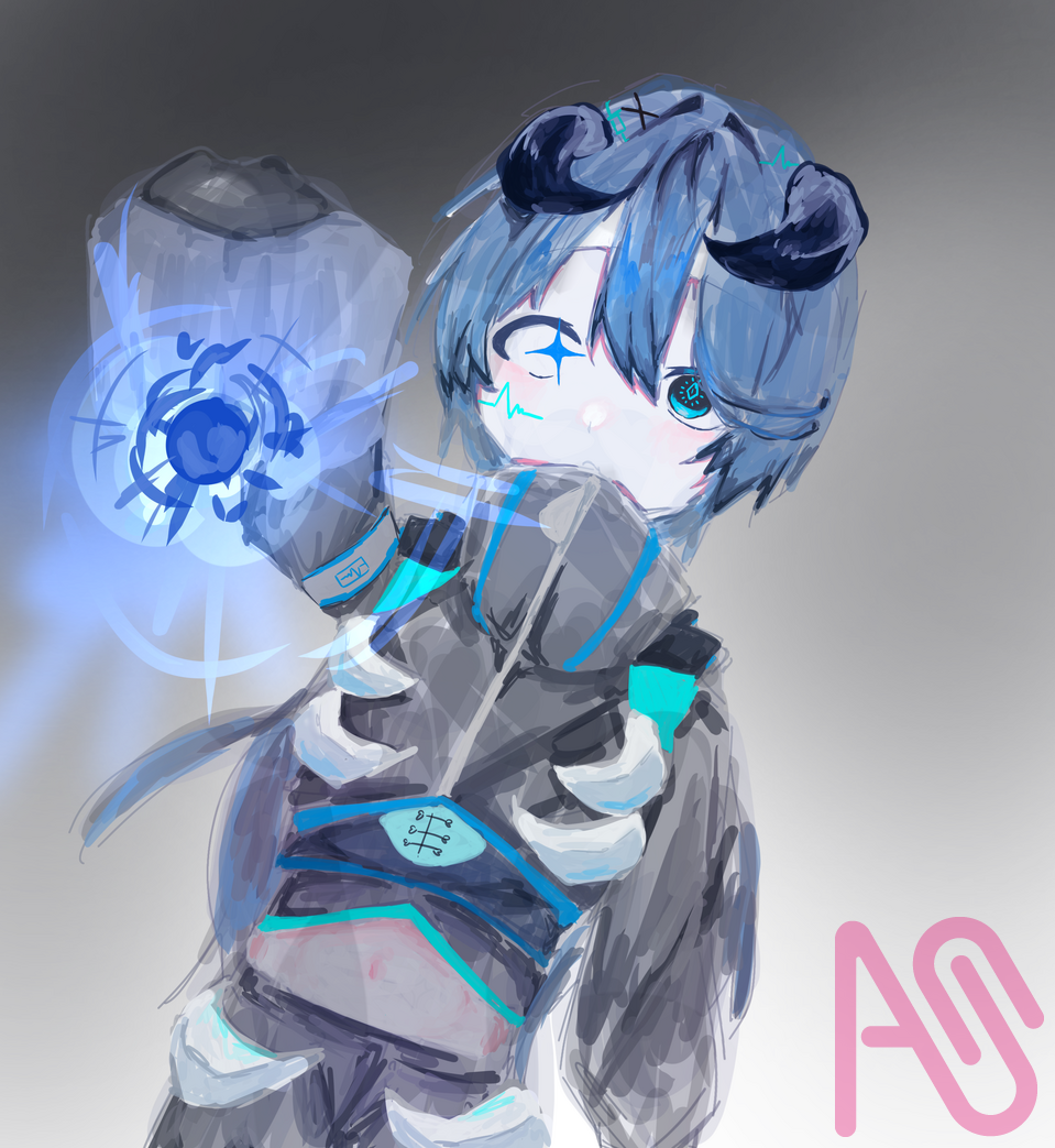 黒蜜きなこさんの代選参加！ Illust of 描猫 檸檬  〜5月1日まで代選中〜 impasto ワンドロ illustration digital 代選参加 鈴樹蒼 蒼色の実験記録