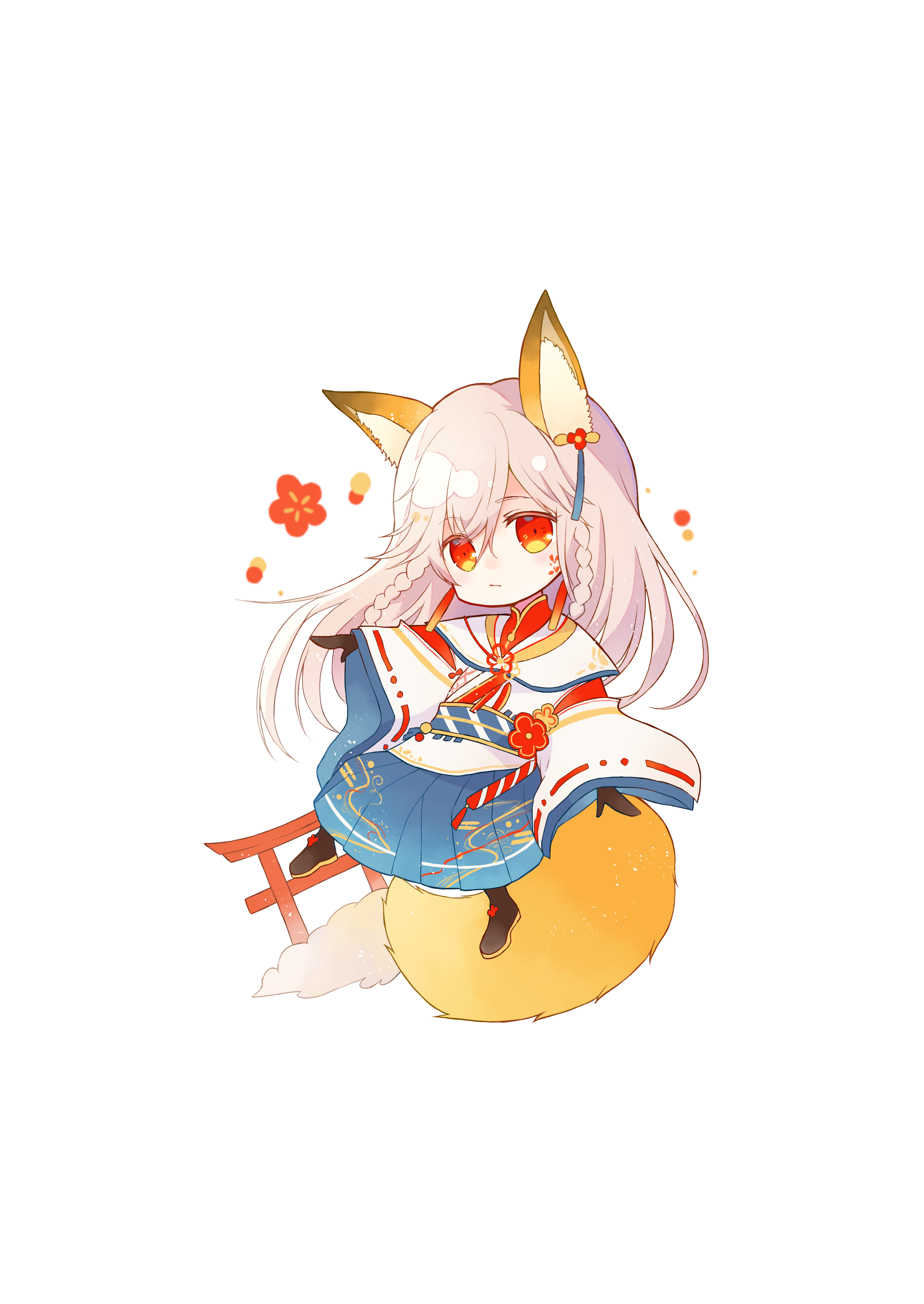 手描きイラスト ミニ色紙 少年 ウンピョウ/狐っ娘 オリジナル 手描きイラスト ミニ色紙 少年 ウンピョウ/狐っ娘 オリジナル