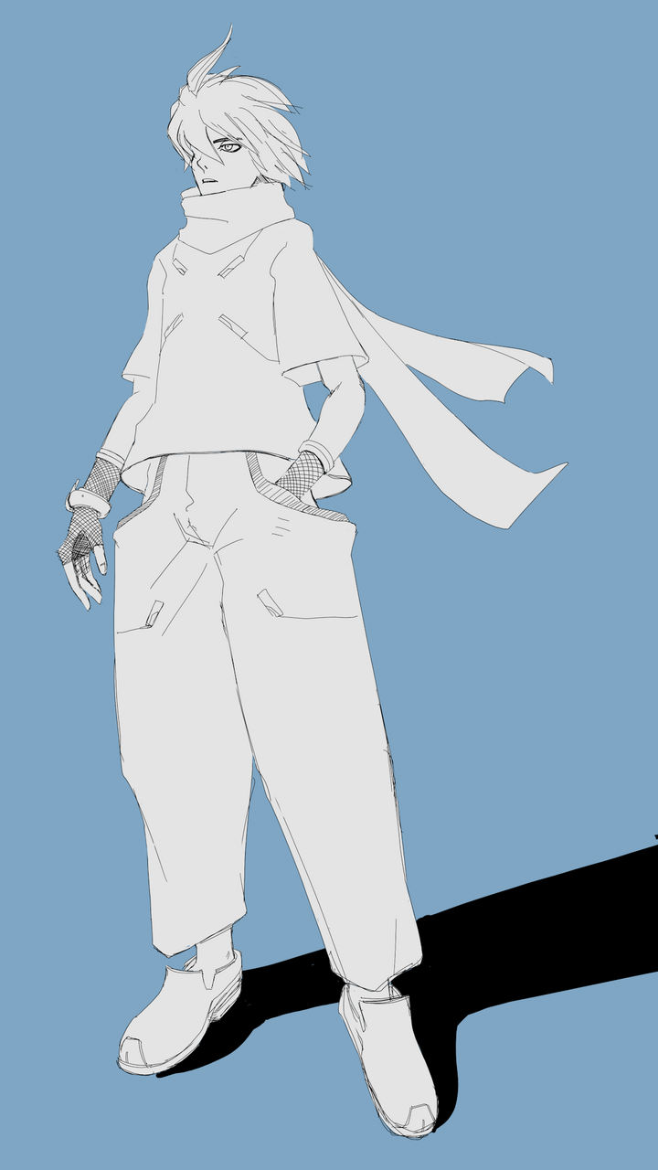 シロヌイとコカゲマル Illust of てっく sci-fi impasto 立ち絵 illustration original oc ninja design characterdesign スニーカー