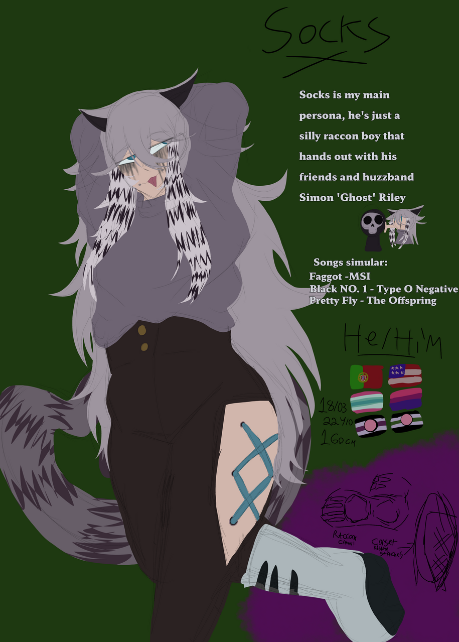 ARTSTREET CHARACTER SHEETS Illust of WHORROR (Hole Version) anime medibangpaint digital oc animegirl Gay animestyle ibispaint artfight OCTORIVE