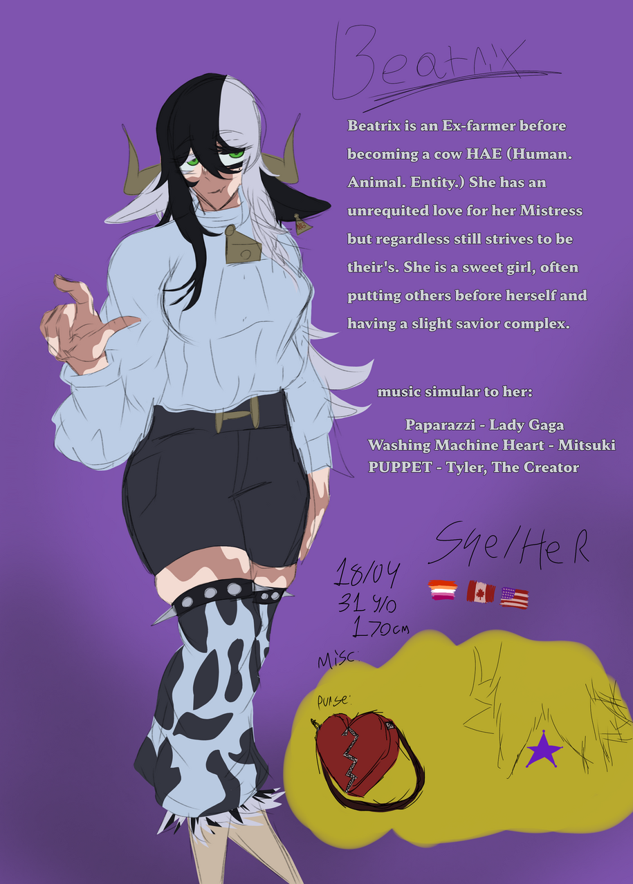 ARTSTREET CHARACTER SHEETS Illust of WHORROR (Hole Version) anime medibangpaint digital oc animegirl Gay animestyle ibispaint artfight OCTORIVE