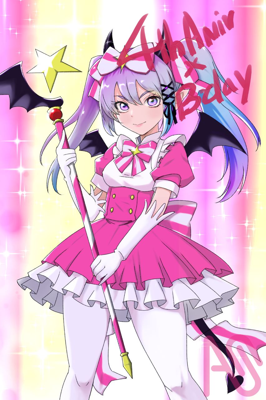 私が輪廻（伊織せんせい4周年＆誕生日イラスト） Illust of はんりんご girl そのか🎐の風鈴瓶 いますぐ輪廻 伊織おめ 伊織4周年祝 前回分も含めて待ってるぞw