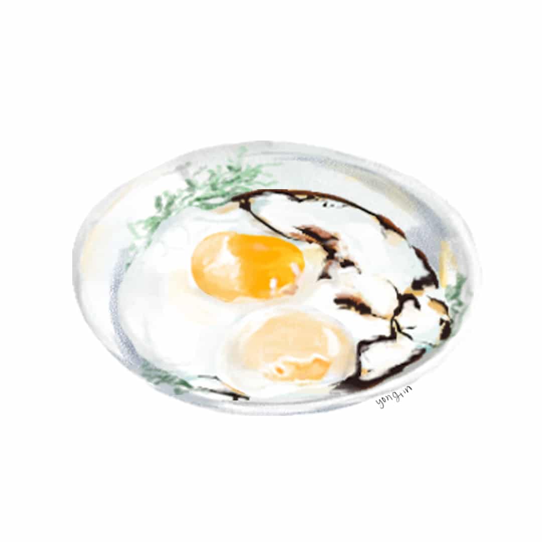 马来西亚食物_半生熟蛋MalaysiaFood_Half-Boiled Egg YongXin - Illustrations ART street