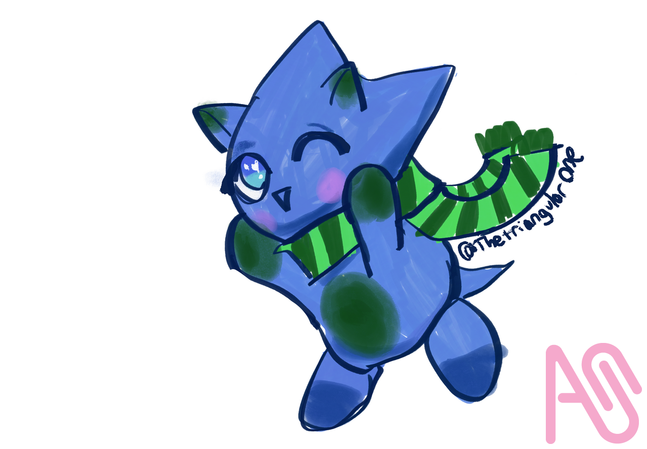 My friends fursona TheTriangularOne의 일러스트 digital fursona