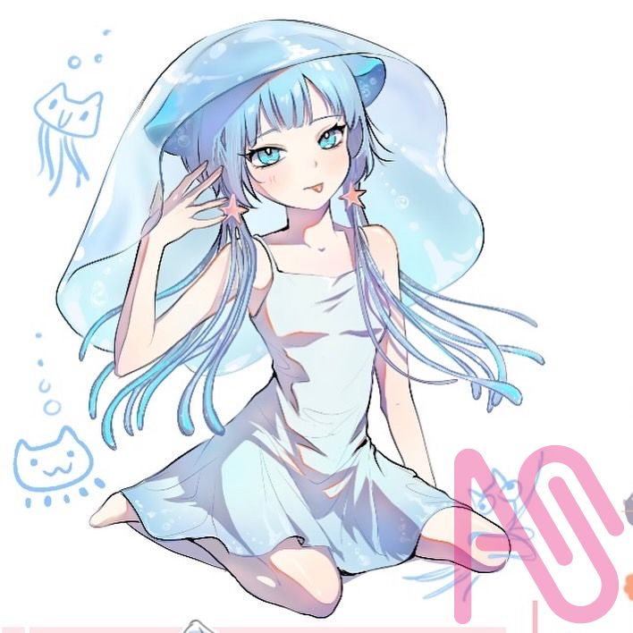 水母喵 Illust of 岸緹Anti cat girl jellyfish 電繪 水母喵