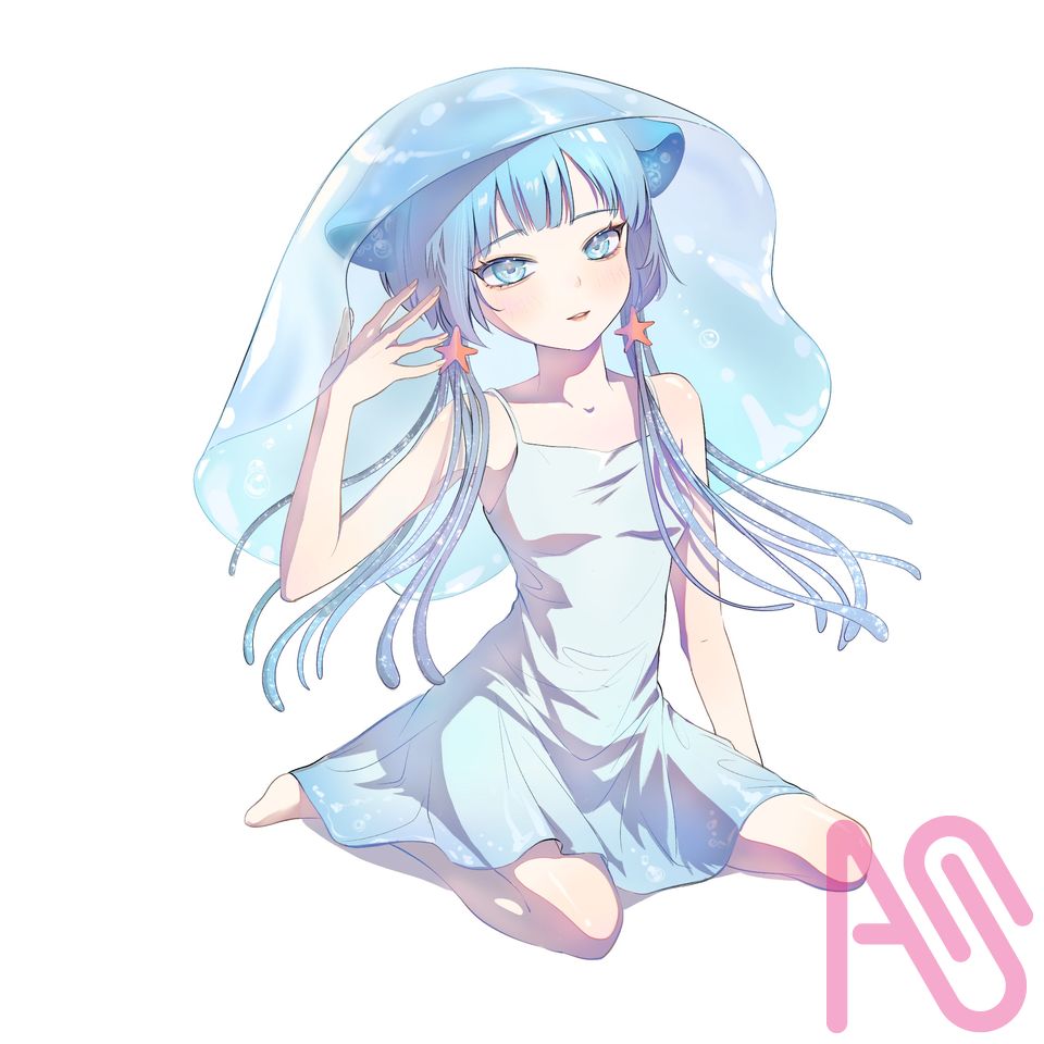 水母喵 Illust of 岸緹Anti cat girl jellyfish 電繪 水母喵