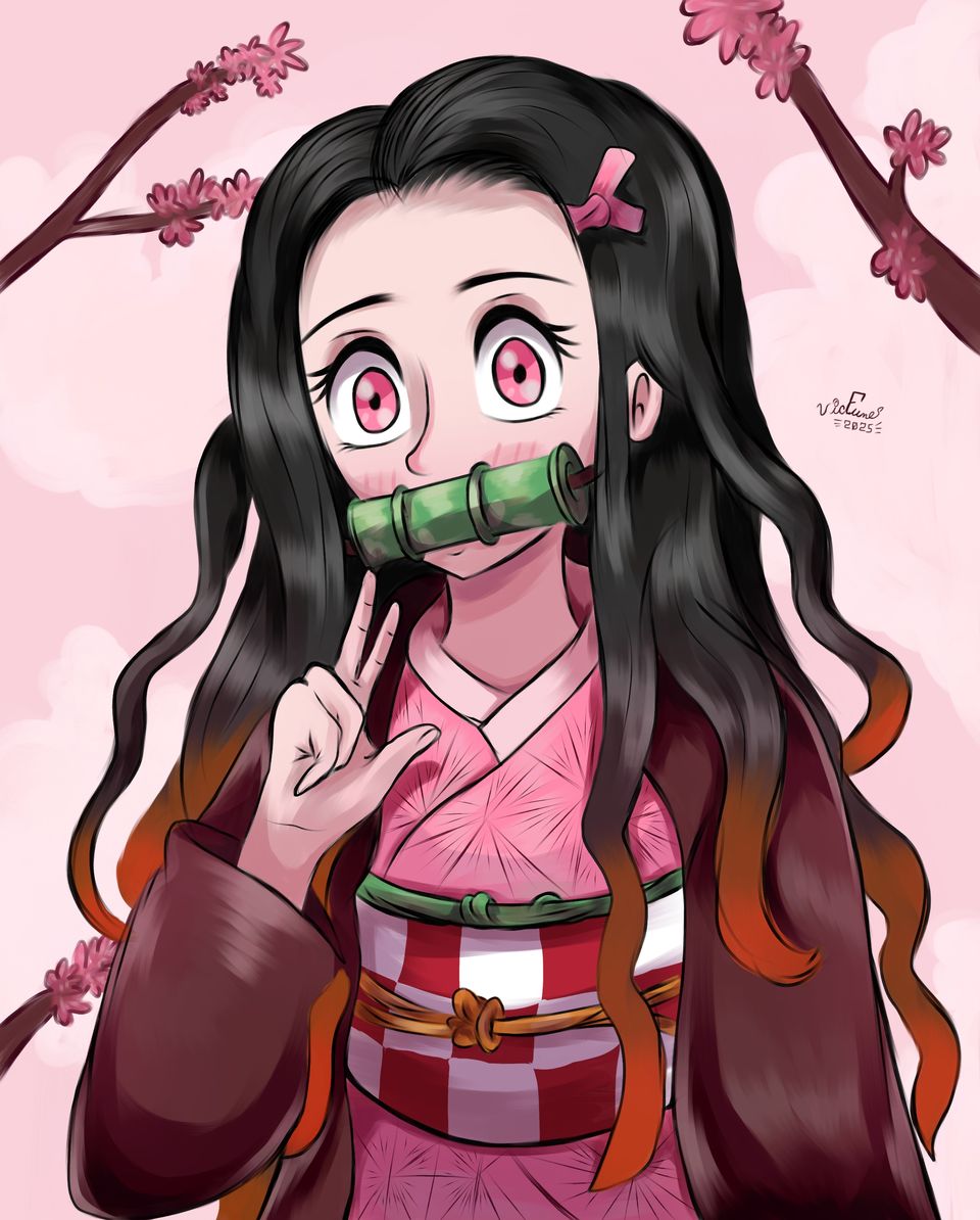Nezuko ✌️ Illust of vicfunes fanart anime animegirl KimetsunoYaiba KamadoNezuko devilgirl