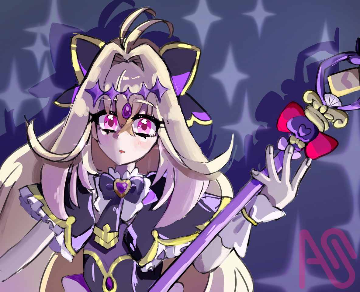 ♠️神秘と秘密で包み込む キュアアルカナ・シャドウ🪄 Illust of 🍫ちょこみんと🎀 girl メディバンペイント PrettyCure キュアアルカナ・シャドウ 名探偵プリキュア!