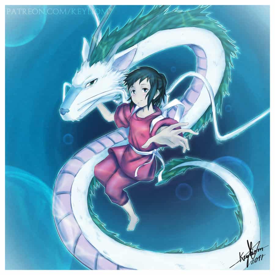 Chihiro And Haku Keyliom Illustrations ART Street chihiro-and-haku-keyliom-illustrations-art-street
