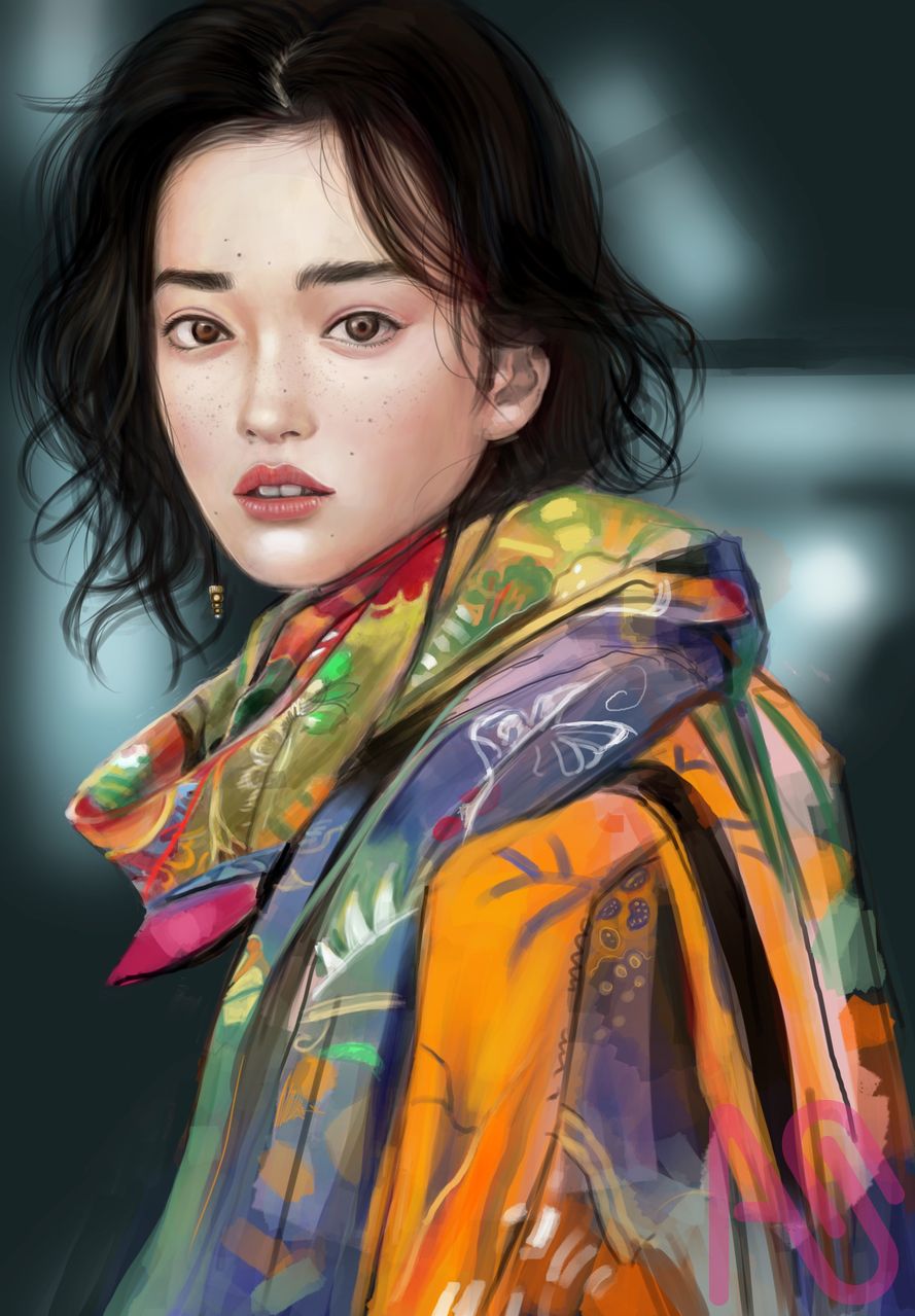 临摹练习 Illust of BunnyCat 光 art 光影練習 模写 practice procreate 日常练习 练习作品 色塊 比列對稱練習