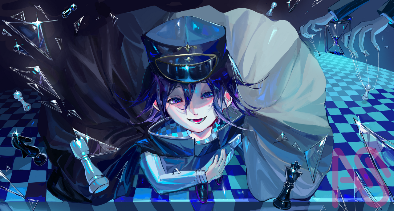 チェス盤上の決闘 Illust of shan DanganronpaCreativeContestIllustrationCategory boy Danganronpa KokichiOuma 槍彈辯駁v3 チェス盤