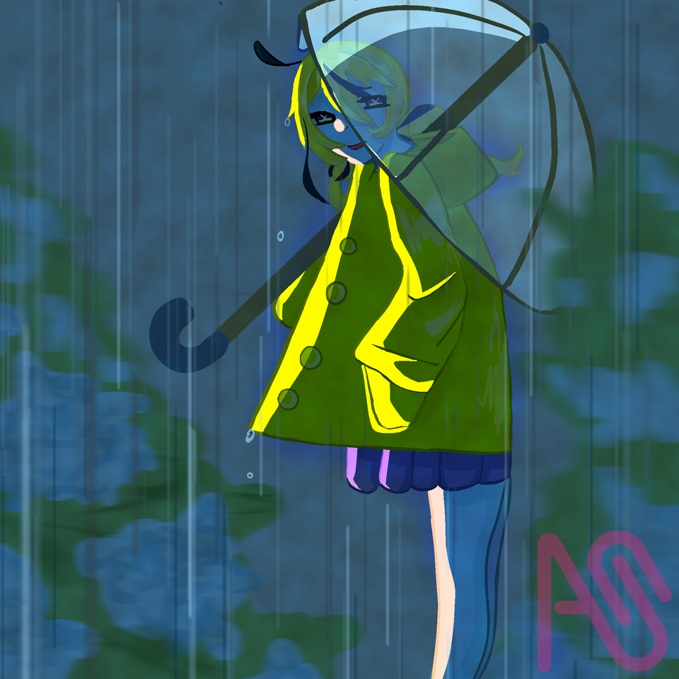 よっす Illust of ソラリンヌ12世@12月4日まで代選 illustration rain 逆光 lazy 梅雨 代理 そら姉のキャンパス